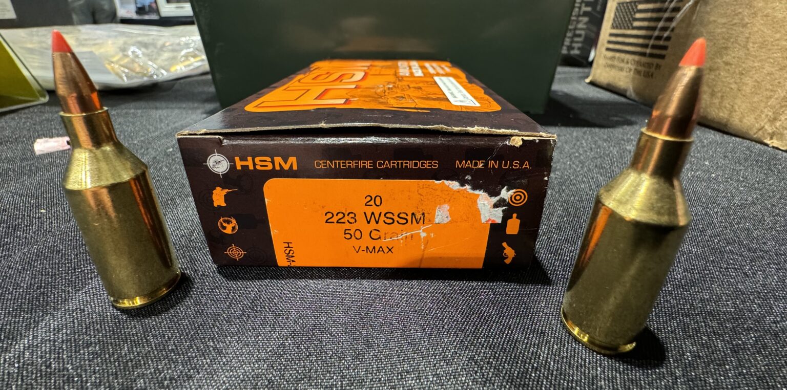 223 WSSM .223 Winchester Super Short Mag HSM 50 Grain V-MAX 20 Rounds ...