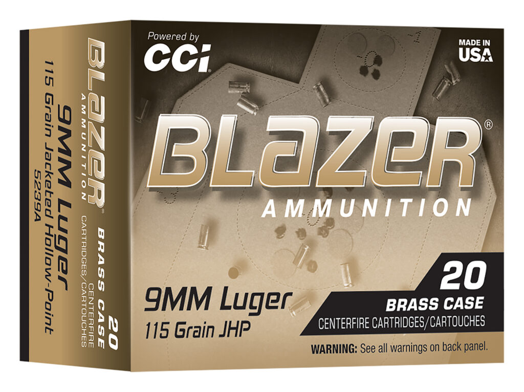 CCI 5239A Blazer 9mmLuger 115gr Jacketed Hollow Point 20/Box